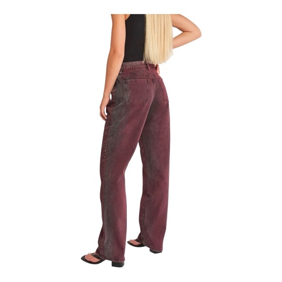 PTCL Ethical Brand Maroon Coated Straight Leg Jeans NWT - Picture 6 of 10